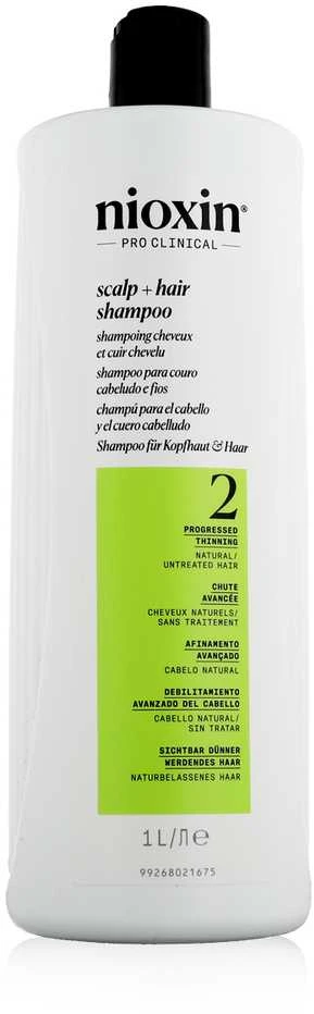Nioxin Sistema 2 - Champú - Cabello Natural Con Debilitamiento Avanzado, 1000 ml