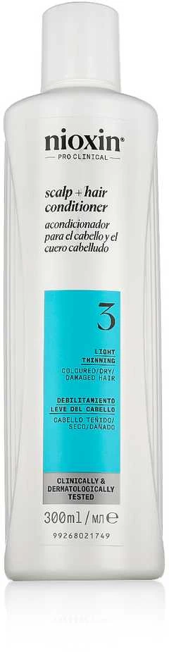 Nioxin Sistema 3 - Acondicionador - Cabello Teñido y Dañado Con Debilitamiento Leve, 300 ml