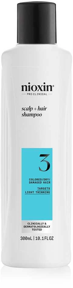 Nioxin Sistema 3 - Champú - Cabello Teñido y Dañado Con Debilitamiento Leve, 300 ml