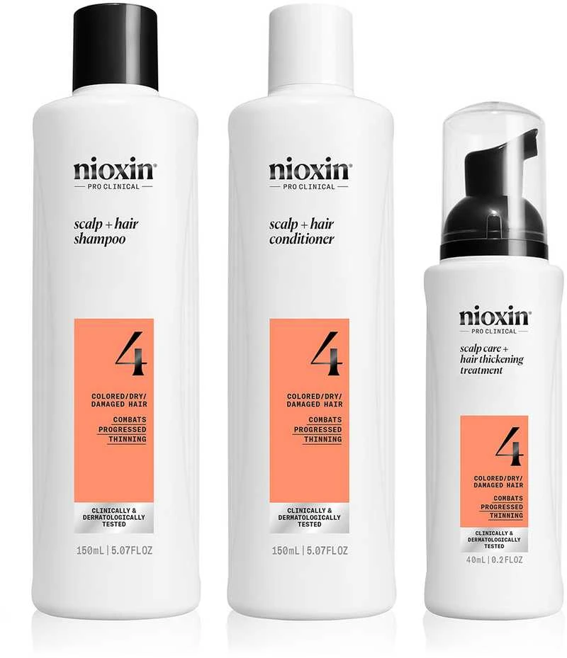 Nioxin Sistema 4 - Kit - Tratamiento Para Cabello Teñido Con Debilitamiento Avanzado 3 U