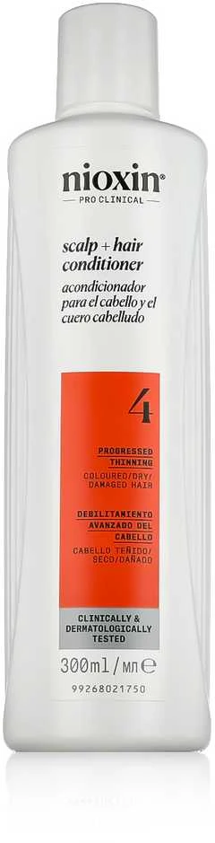 Nioxin Sistema 4 - Acondicionador - Cabello Teñido y Dañado Con Debilitamiento Avanzado, 300 ml