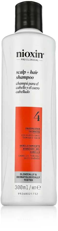 Nioxin Sistema 4 - Champú - Cabello Teñido y Dañado Con Debilitamiento Avanzado, 300 ml