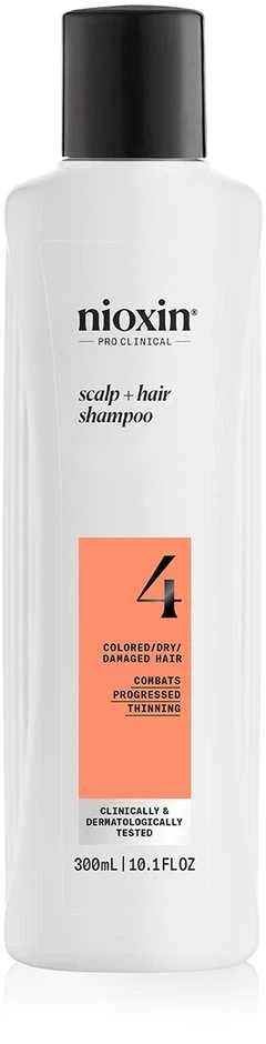 Nioxin Sistema 4 - Champú - Cabello Teñido y Dañado Con Debilitamiento Avanzado, 300 ml