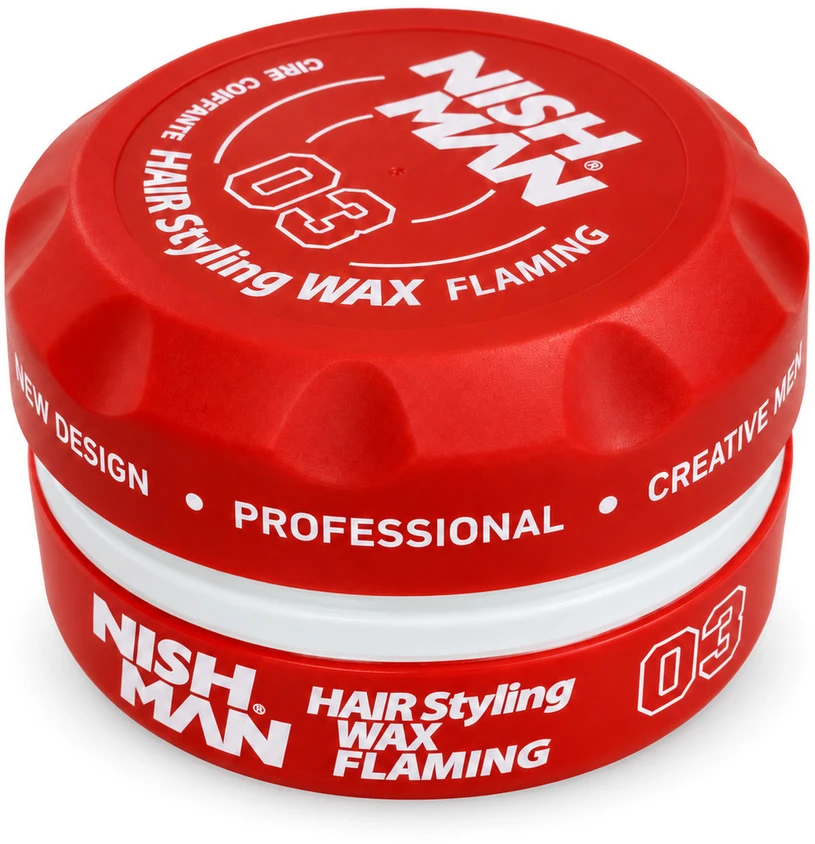 NISHMAN Hair Styling Wax Flaming plaukų formavimo vaškas, 150 ml