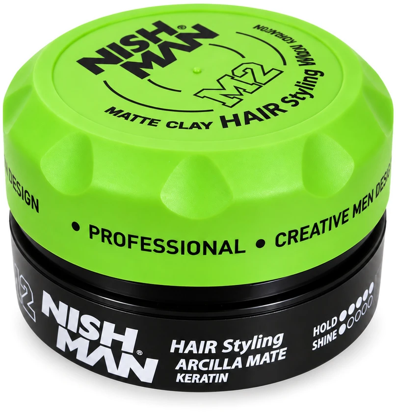 NISHMAN Matte Clay Hair Styling Wax Keratin M2 plaukų formavimo vaškas, 132 g