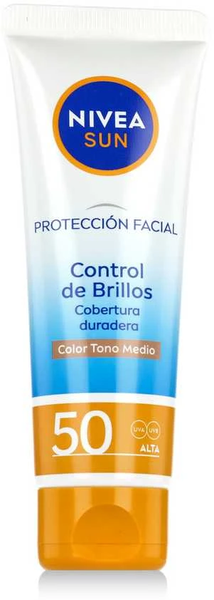 veido kremas Nivea Sun Facial Shine Control Medium Tone Spf50 50ml
