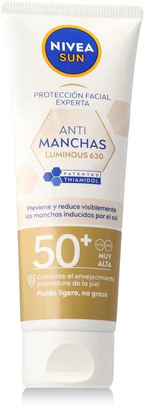 saugantis nuo saulės ir pigmentinių dėmių susidarymo veido kremas Luminous 630º Nivea Spf 50, 40 ml
