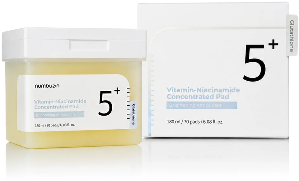 „Numbuzin No. 5“ vitamino ir niacinamido koncentruoti antioksidacinės valomosios pagalvėlės