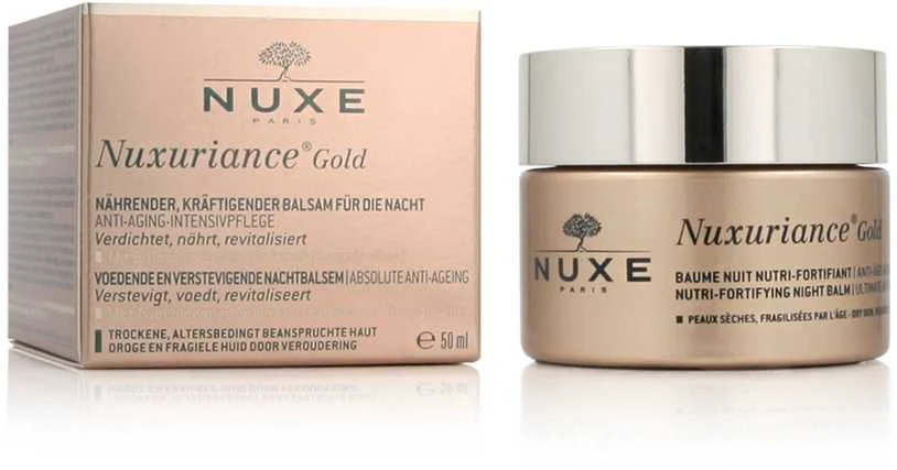 Nuxe Maitinamasis-stiprinamasis maksimaliai nuo senėjimo saugantis naktinis balzamas „Nuxuriance® Gold Nutri-fortifying night balm ultimate anti-aging“, 50 ml