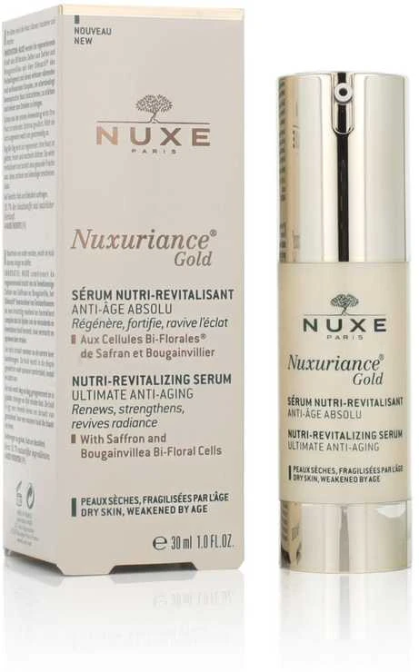 Nuxe Maitinamasis-gaivinamasis maksimaliai nuo senėjimo saugantis serumas „Nuxuriance® Gold Nutri-revitalizing serum ultimate anti-aging“, 30 ml