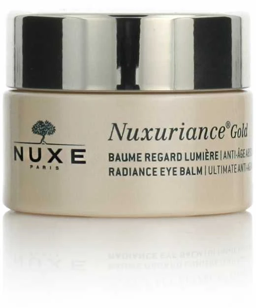 Nuxe Švytėjimo suteikiantis, maksimaliai nuo senėjimo saugantis paakių balzamas „Nuxuriance® Gold Radiance eye balm ultimate anti-aging“, 15 ml
