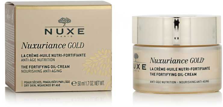 Nuxe Maitinamasis-stiprinamasis maksimaliai nuo senėjimo saugantis aliejinis kremas „Nuxuriance® Gold Nutri-fortifying oil cream ultimate anti-aging“, 50 ml