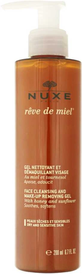 Nuxe Makiažą valanti veido želė „Rêve de Miel® Face cleansing and make-up removing gel“, 200 ml