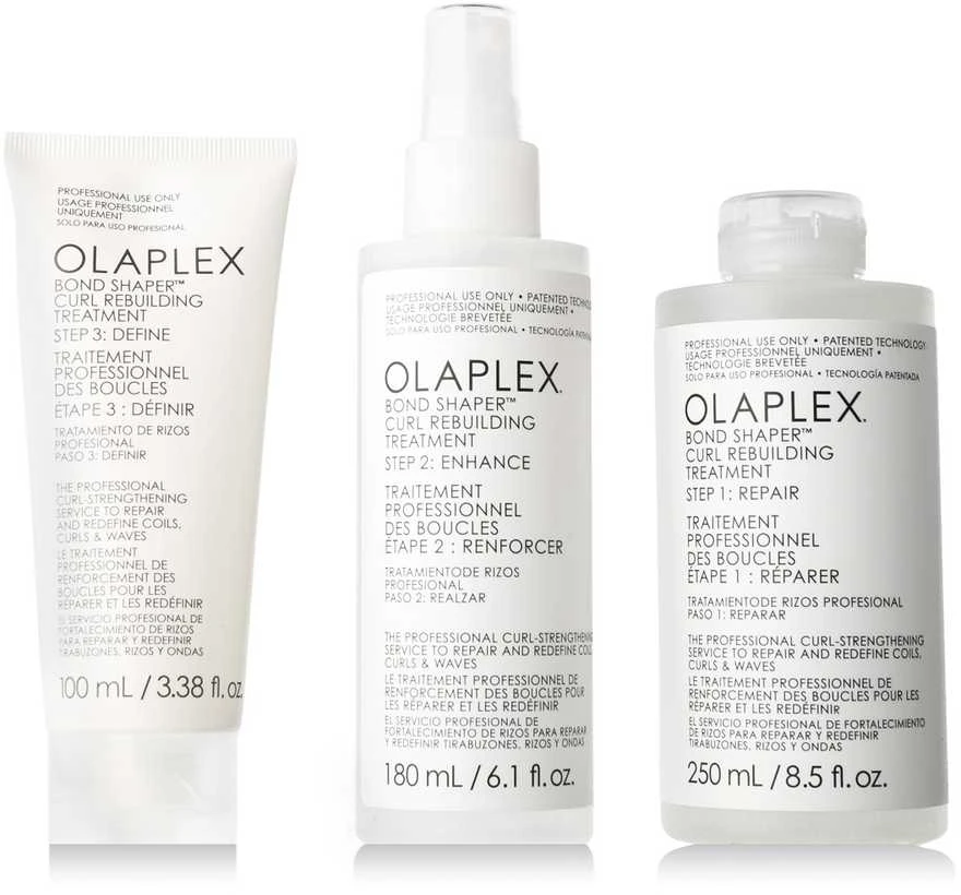 Olaplex priežiūros rinkinys garbanotiems ir banguotiems plaukams Bond Shaper Curl Rebuilding Treatment