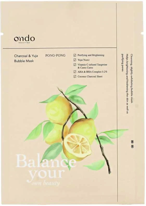 Ondo Beauty 36.5 PONG-PONG medžio anglies ir juros putų kaukė 25 g