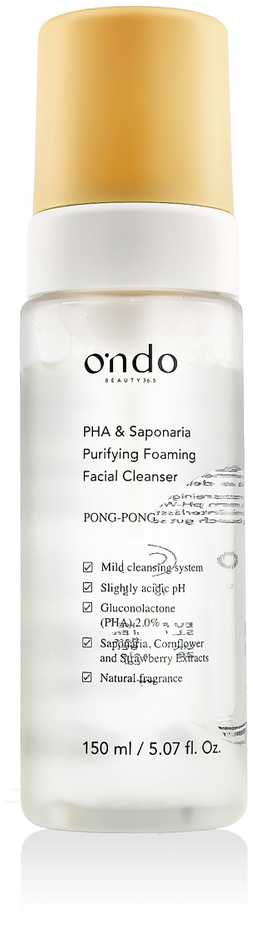 Ondo Beauty 36.5 PONG-PONG PHA & Saponaria Purifying Foaming Valiklis 150 ml