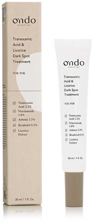 Ondo Beauty 36.5 TOK-TOK Tranexamic Acid & Licorice Dark Spot Treatment Day Kreminis, 30 ml