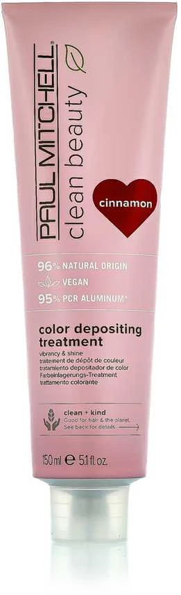 Dažanti plaukų kaukė Paul Mitchell Clean Beauty Color Depositing Treatment 150ml - Cinnamon