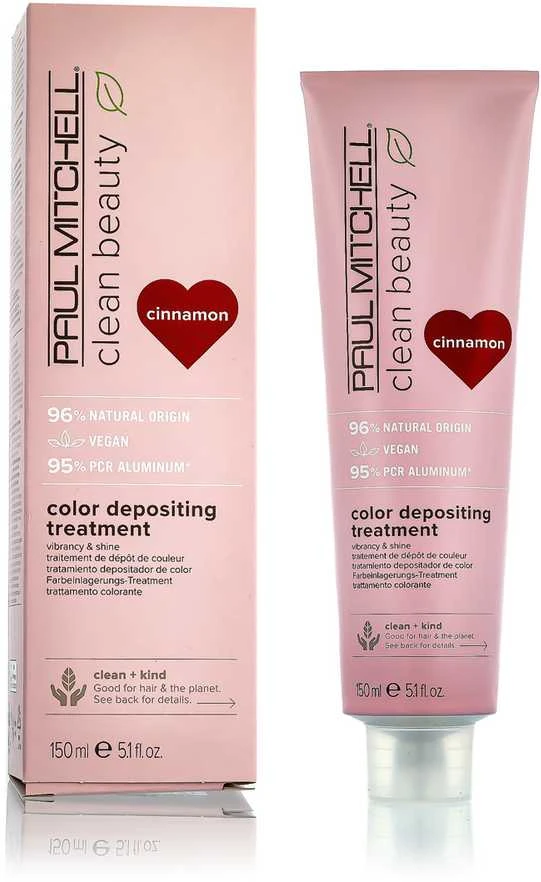 Dažanti plaukų kaukė Paul Mitchell Clean Beauty Color Depositing Treatment 150ml - Cinnamon