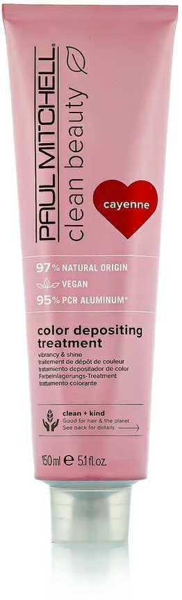 Dažanti plaukų kaukė Paul Mitchell Clean Beauty Color Depositing Treatment 150ml - Cayenne