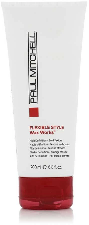 Paul Mitchell Flexible Style Wax Works plaukų formavimo gelis be parabenų, suteikiantis ryškumo ir tekstūros, 200 ml