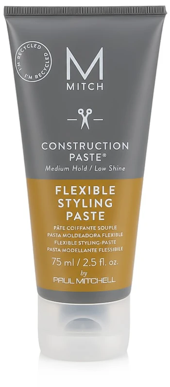 Mitch by Paul Mitchell Styling Construction plaukų formavimo pasta be parabenų, lanksčiai fiksuojantiems plaukams, 75 ml