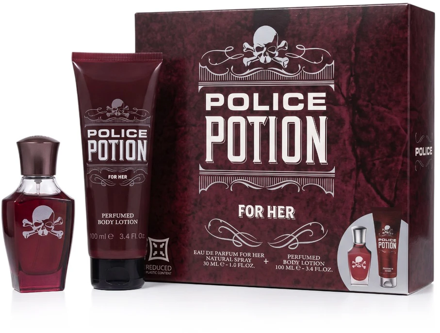Police Potion rinkinys moterims (EDP, 30 ml + kūno losjonas, 100 ml)