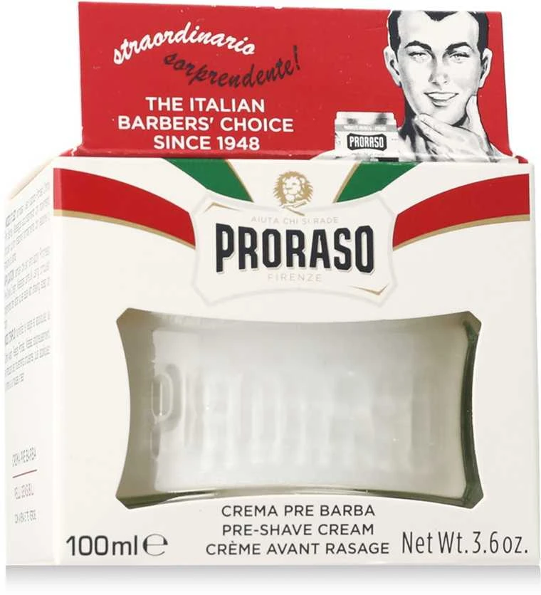Proraso Sensitive Skin Pre Shave Cream Kremas prieš skutimąsi, 100 ml