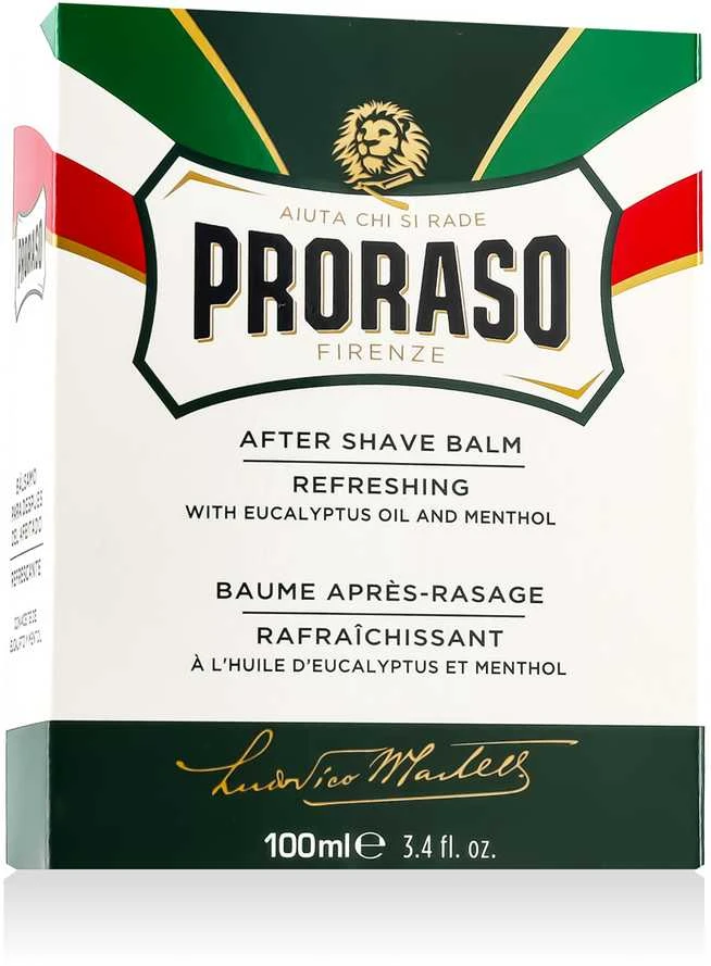Proraso Žalias Line After Shave Balm Gaivinantis balzamas po skutimosi, 100 ml