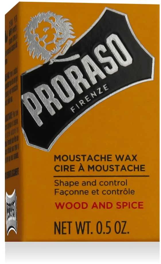 PRORASO Vaškas ūsams Wood & Spice, 15 ml