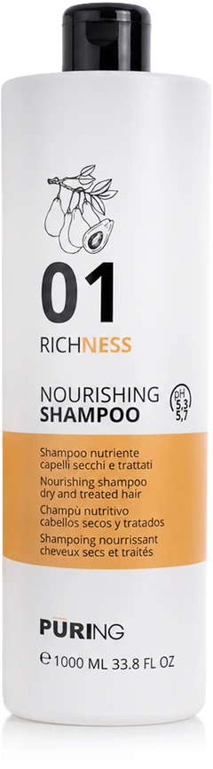 PURING 01 Richness maitininantis Šampūnas maitinamasis šampūnas, 1000 ml