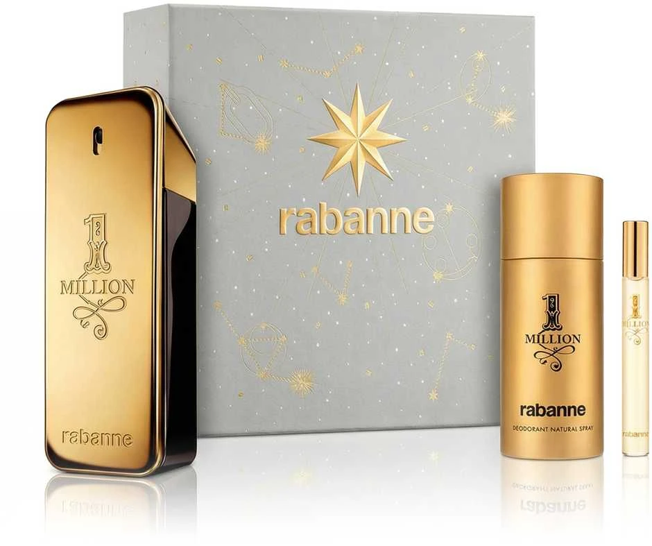 Paco Rabanne Rabanne 1 Million Eau De Toilette Purškiklis, 100 ml Set 3 Pieces