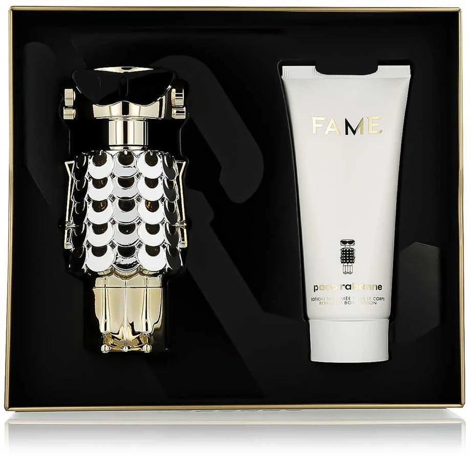 Set Paco Rabanne: Fame Hydrating Losjonas kūnui, 100 ml + Fame Eau De Parfum For Women, 80 ml