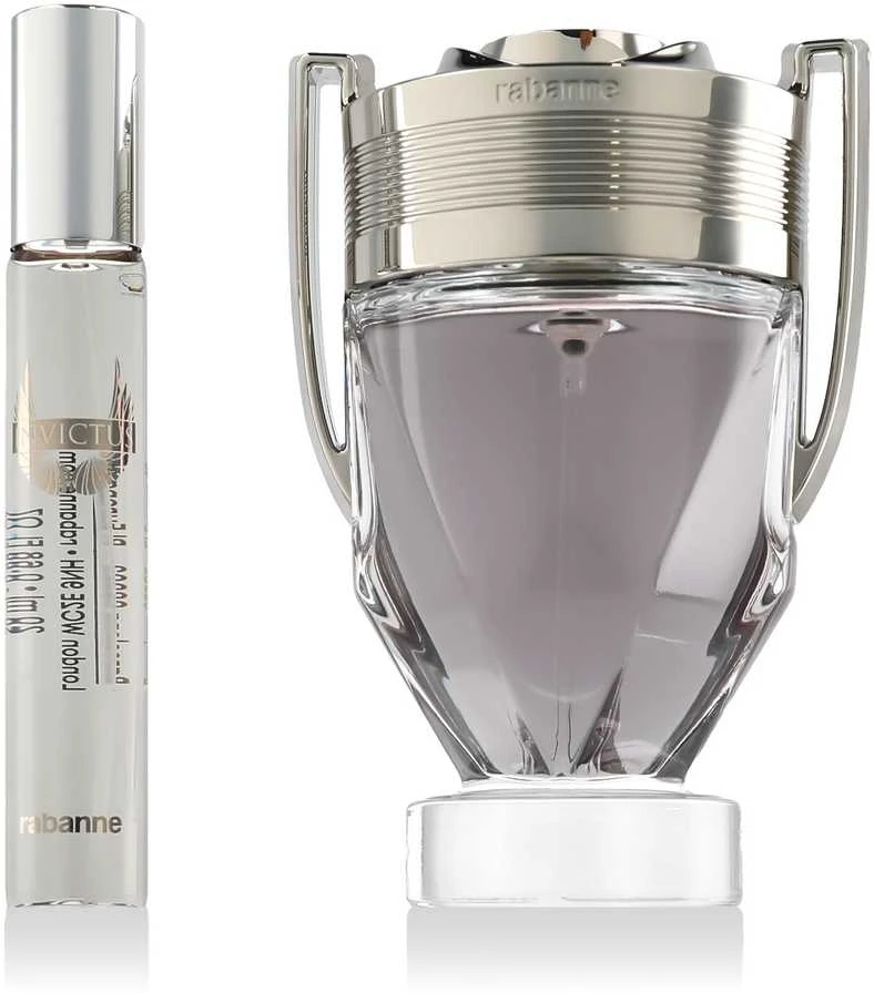 Paco Rabanne Invictus Eau De Toilette Purškiklis 100ml rinkinys vyrams 2 vnt