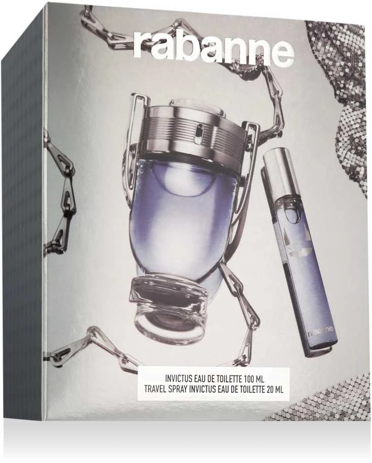 Paco Rabanne Invictus Eau De Toilette Purškiklis 100ml rinkinys vyrams 2 vnt