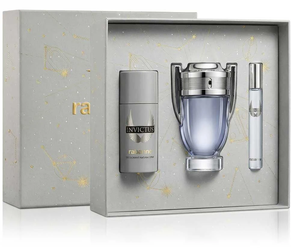Paco Rabanne Invictus tualetinis vanduo purškiklis, 100 ml 3 vnt.