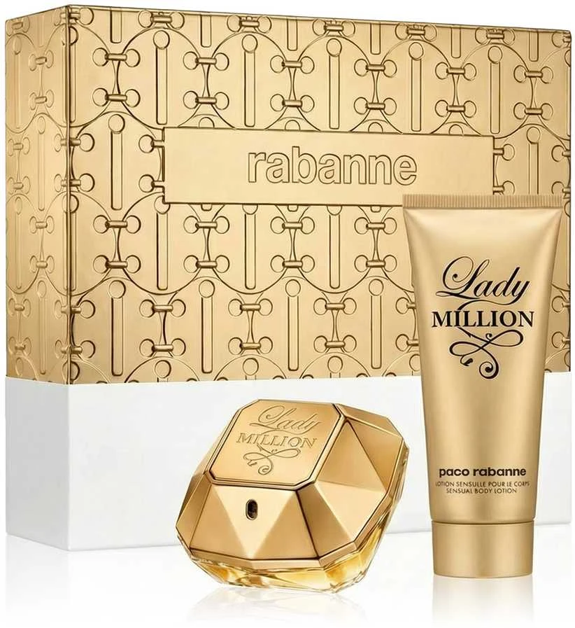 Paco Rabanne Lady Million rinkinys moterims (EDP, 80 ml + kūno losjonas, 100 ml)