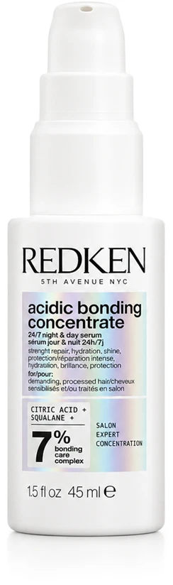 Redken Intensive dieninis ir naktinis serumas pažeistiems plaukams atstatyti Acidic Bonding Concentrate (24/7 Night & Day Serum), 45 ml