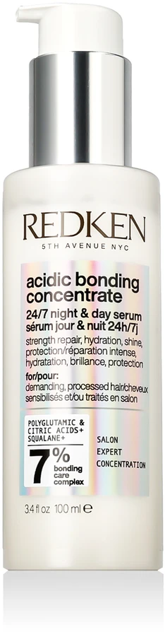 Redken Intensive dieninis ir naktinis serumas pažeistiems plaukams atstatyti Acidic Bonding Concentrate (24/7 Night & Day Serum), 100 ml