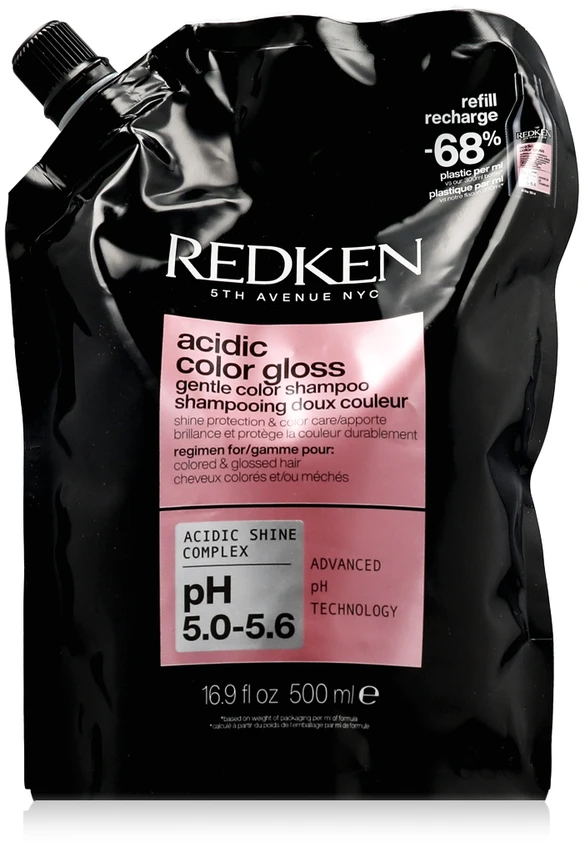 Redken Acidic Color Gloss Champú Sin Sulfatos Potencia El Brillo De Tu Color Recarga, 500 ml