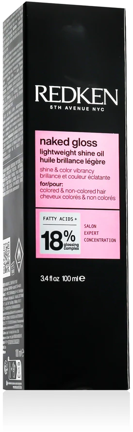 Redken Naked Gloss Aceite Ultraligero Brillo Efecto Espejo y Protección Térmica, 100 ml