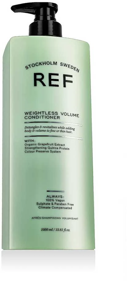 REF „Weightless Apimties suteikiantis“ plaukų kondicionierius be sulfatų, suteikiantis apimties ir švelnumo, 1000 ml