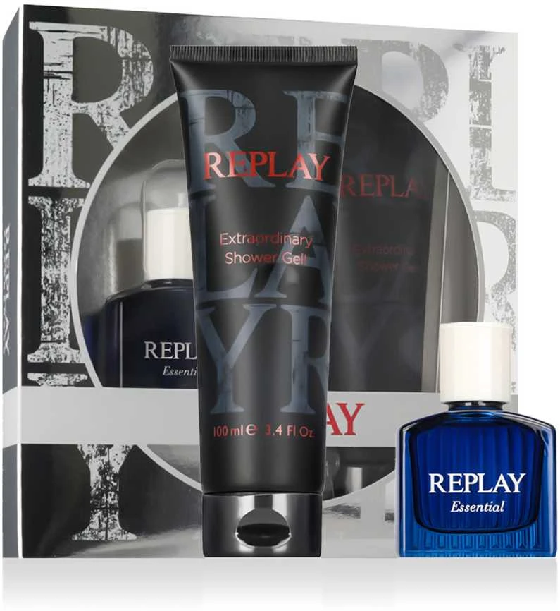Replay Essential For Him EDT rinkinys vyrams (EDT 30 ml + Dušo želė 100 ml)