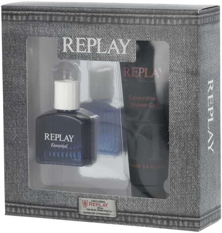 Replay Essential For Him EDT rinkinys vyrams (EDT 30 ml + Dušo želė 100 ml)