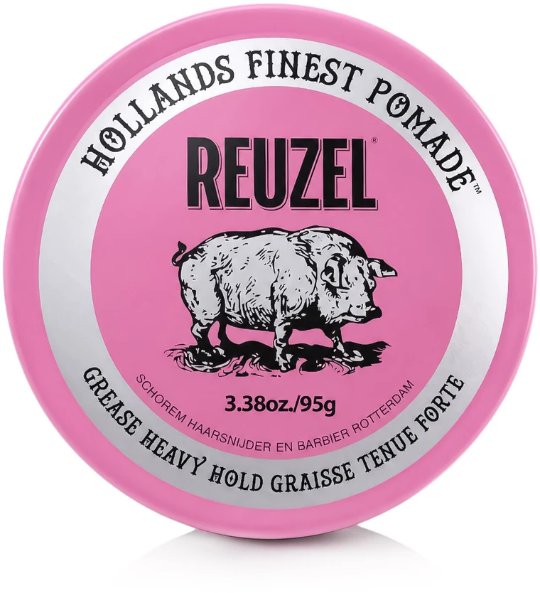 REUZEL - Rožinė stiprios fiksacijos riebalinė pomada 95 g