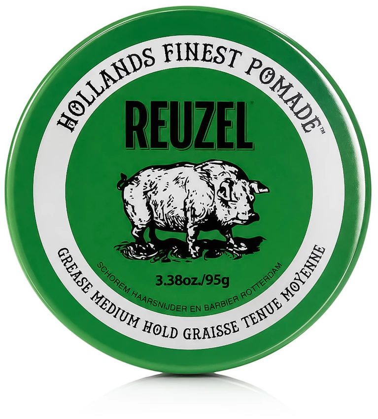 REUZEL - Žalias Grease vidutinio stiprumo fiksacijos pomada 95 g