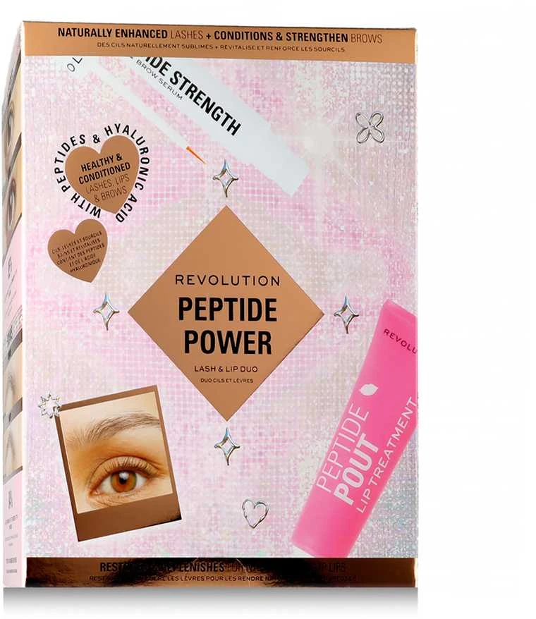 Makeup Revolution London Peptide Power Lash & Lip Duo Blakstienos priežiūra