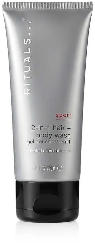 Rituals Sport 2-in-1 Šampūnas & Kūno prausiklis dušo gelis du viename, 70 ml