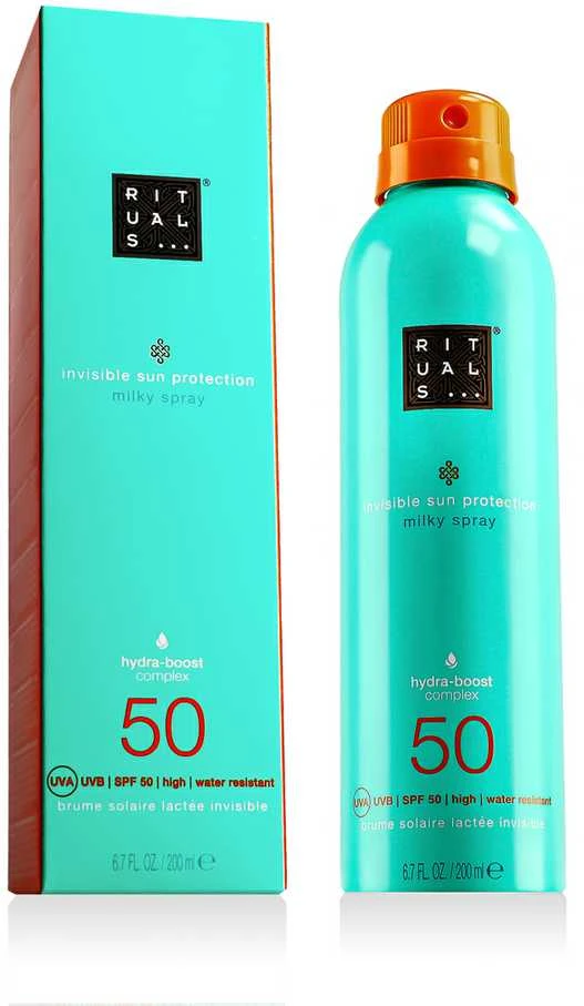 Rituals The Ritual of Karma Apsauga nuo saulės Milky Purškiklis SPF 50 purškiamas apsauginis pienelis nuo saulės, 200 ml