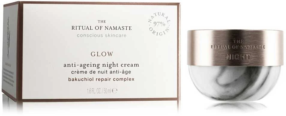 Rituals The Ritual Of Namaste Glow Anti-Ageing Night Kreminis jauninamasis naktinis veido kremas, 50 ml
